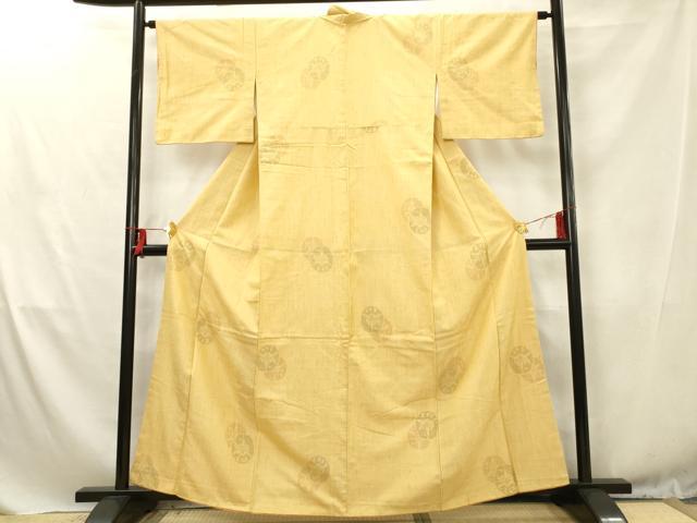 平和屋着物■上質な紬 80亀甲 丸文 正絹 逸品 AABD1531ma