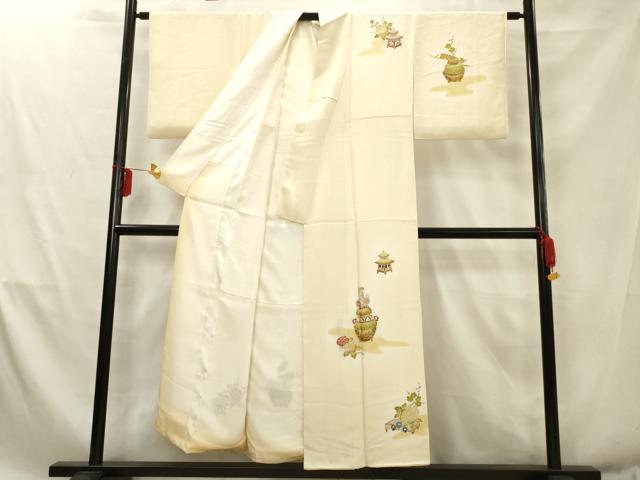 平和屋着物■訪問着 器物花文 金彩 正絹 逸品 AABD1555ma