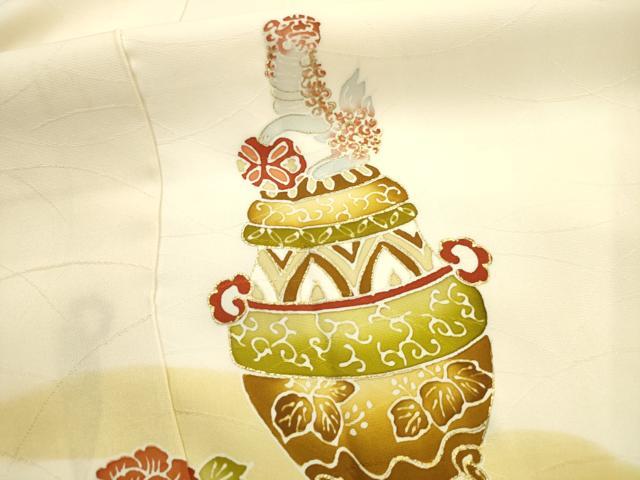 平和屋着物■訪問着 器物花文 金彩 正絹 逸品 AABD1555ma