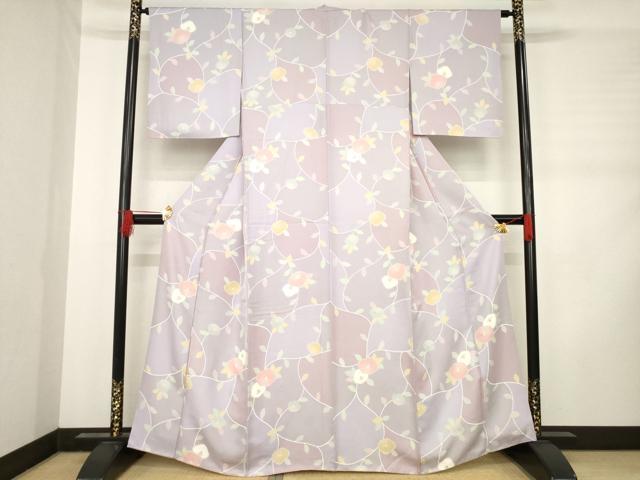 平和屋着物●上質な小紋 椿 ますいわ屋扱い 正絹 逸品 AABD1568ck