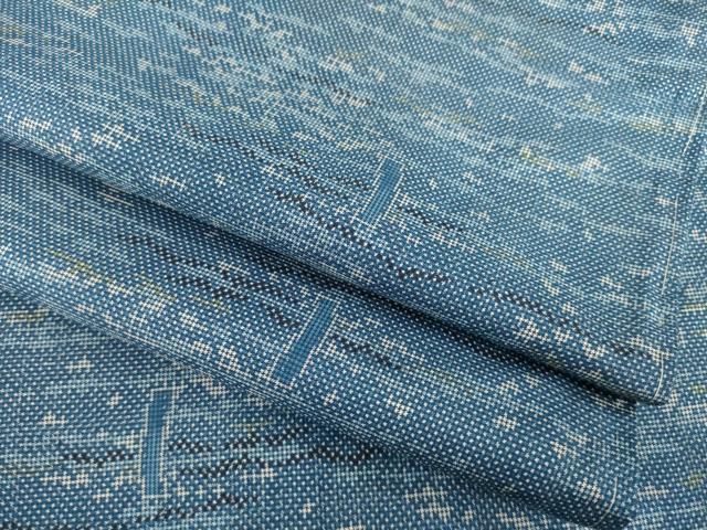 平和屋着物●本場大島紬 一元7マルキ 霞短冊文 正絹 逸品 AABD1583ck