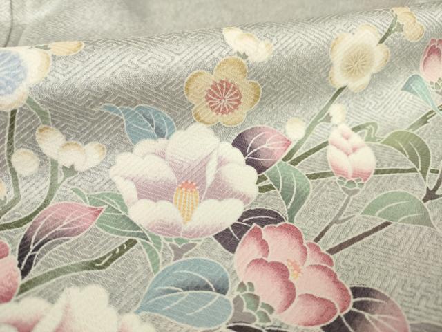 平和屋着物●訪問着 枝花文 暈し染め 正絹 逸品 AABD1610ck