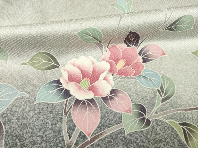 平和屋着物●訪問着 枝花文 暈し染め 正絹 逸品 AABD1610ck