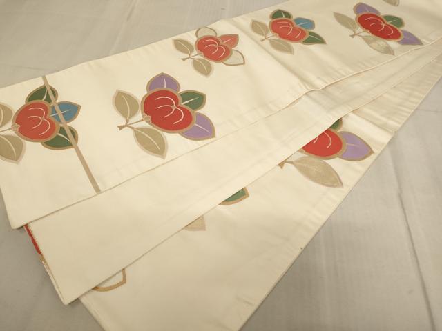 平和屋着物∵子供 全通柄袋帯 橘文 金糸 逸品 AABD1827ja