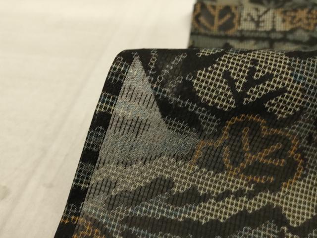 平和屋着物*夏物 小紋 紗 風景文 正絹 逸品 AABD3293jd
