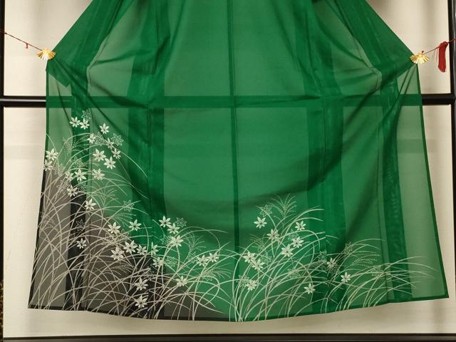 平和屋着物*夏物 訪問着 絽 草花文 洗える着物 AABD3325jd