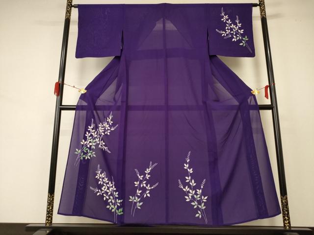 平和屋着物*夏物 訪問着 絽 草花文 正絹 逸品 AABD3359jd