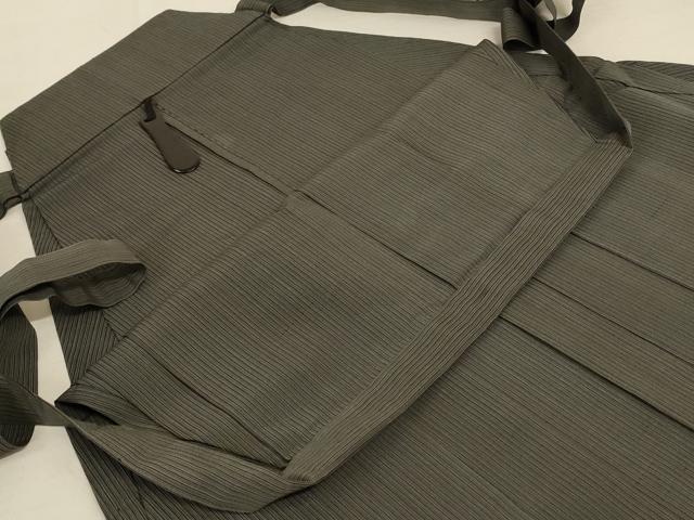 平和屋着物*夏物 男性 行灯袴 縞 正絹 逸品 AABD3362jd
