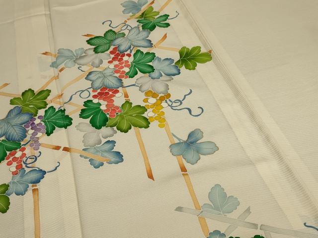 平和屋着物*夏物 訪問着 絽 葡萄 金彩 正絹 逸品 AABD3373jd