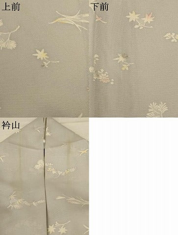 平和屋着物*夏物 小紋 絽 草花文 正絹 逸品 AABD3389jd