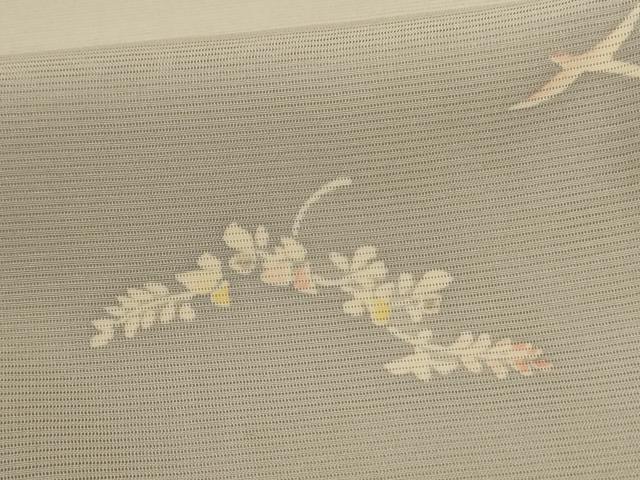 平和屋着物*夏物 小紋 絽 草花文 正絹 逸品 AABD3389jd