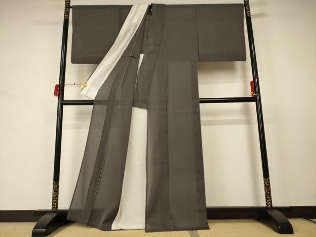 平和屋着物*夏物 小紋 紗 縞 正絹 逸品 AABD3392jd