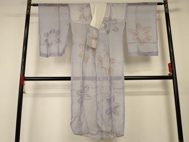 平和屋着物*夏物 長襦袢 紗 舞花文 麻 逸品 AABD3394jd
