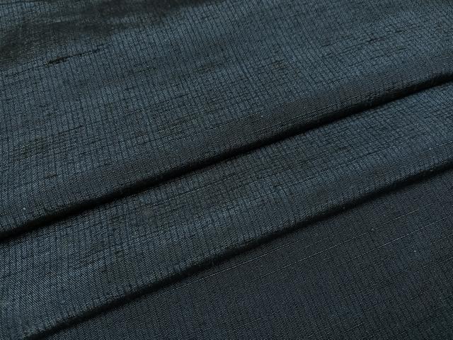 平和屋着物●男性 紬 色無地 藍鉄色 正絹 逸品 未使用 AABD3444ph