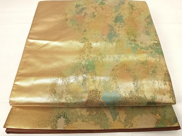 平和屋着物◎西陣 六通柄袋帯 霞文 引箔 正絹 逸品 AABD3680yx