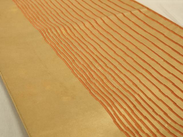 平和屋着物◎六通柄袋帯 間道 正絹 逸品 AABD3748ou