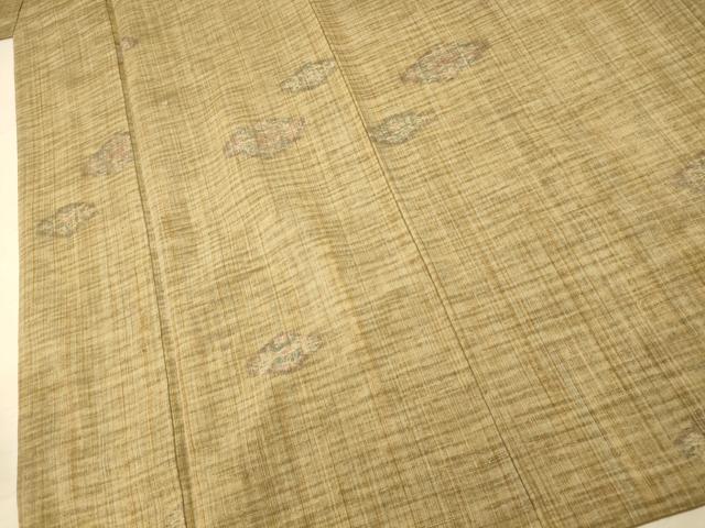 平和屋着物■上質な紬 花菱文 正絹 逸品 AABD3786fw