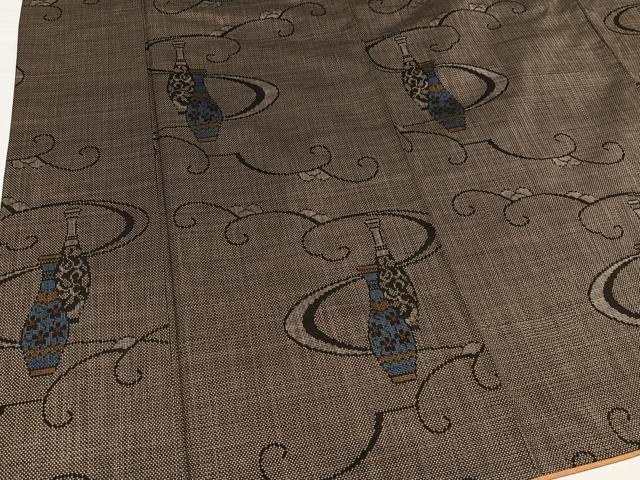 平和屋着物●本場大島紬 一元7マルキ 花陶器文 正絹 逸品 AABD3922ph