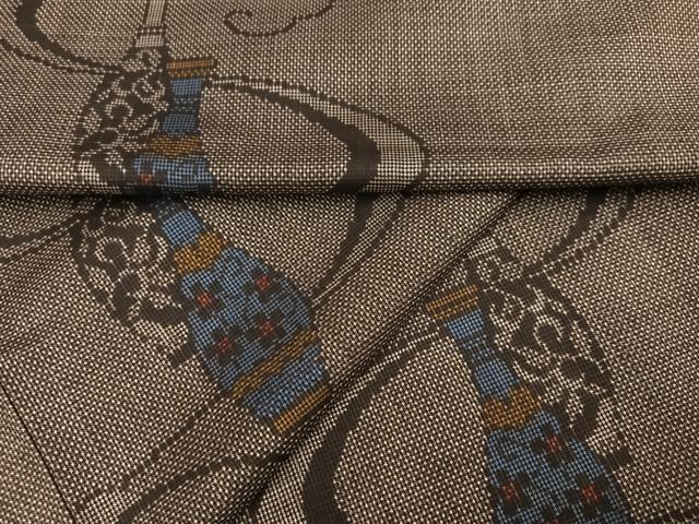 平和屋着物●本場大島紬 一元7マルキ 花陶器文 正絹 逸品 AABD3922ph