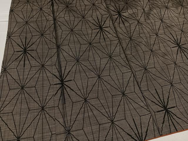 平和屋着物●本場大島紬 カタス9マルキ 麻の葉文様 正絹 逸品 AABD3960ph