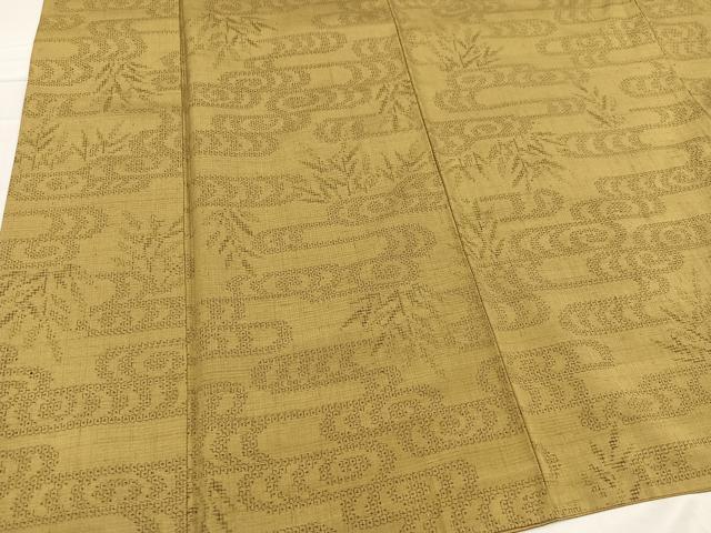 平和屋着物●結城紬 80亀甲 笹 正絹 逸品 AABD3973ph