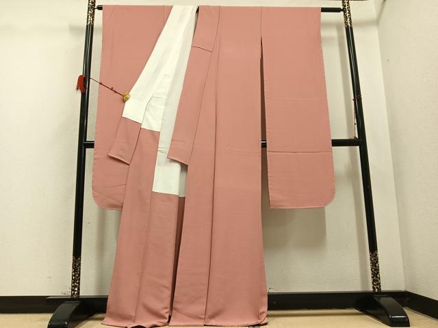 平和屋着物●豪華振袖 色無地 宍色 正絹 逸品 未使用 AABD3999ph
