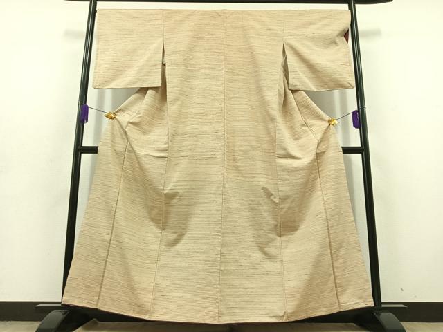 平和屋着物■上質な紬 横段文 正絹 逸品 AABD4232jh