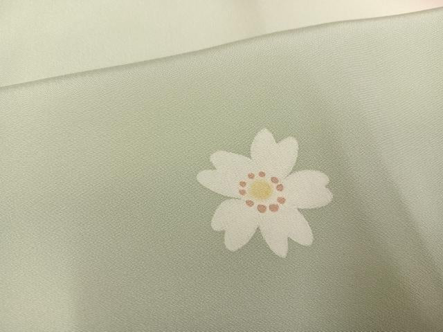 平和屋着物●長襦袢 無双仕立て 作家物 桜 暈し染め 正絹 逸品 AABD4408ph