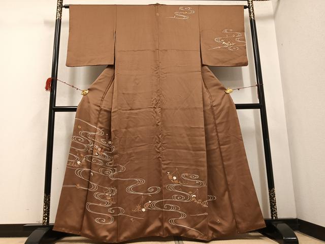 ［2874］訪問着 美品 籬松草花 金彩 正絹 着物 袷 2874］訪問着 美品 籬松草花 金彩 正絹 着物 袷 - メルカリ