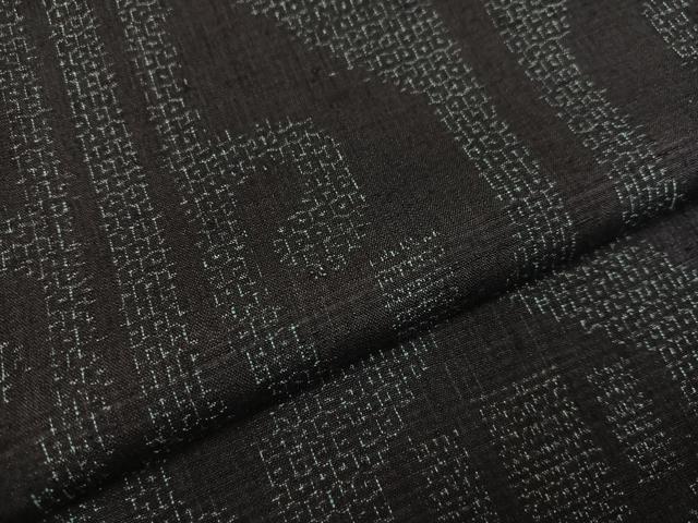 平和屋着物●結城紬 80亀甲 幾何学文様 正絹 逸品 AABD4450ph