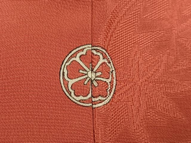 平和屋着物●上質な色無地 草花地紋 浅緋色 正絹 逸品 未使用 AABD4472ph
