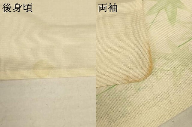 平和屋着物*夏物 訪問着 絽 手描き 楓 正絹 逸品 AABD4484jd