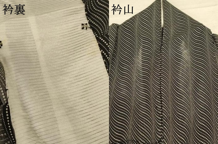 平和屋着物*夏物 小紋 絽 幾何学文様 正絹 逸品 AABD4544jd