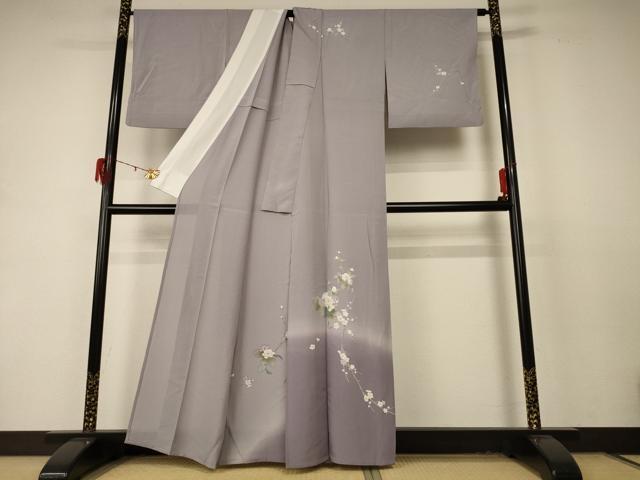 平和屋着物*夏物 訪問着 絽 草花文 暈し染め 正絹 逸品 AABD4555jd
