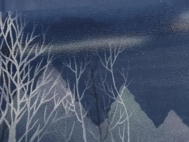 平和屋着物*夏物 訪問着 絽 風景文 暈し染め 金彩 正絹 逸品 AABD4556jd