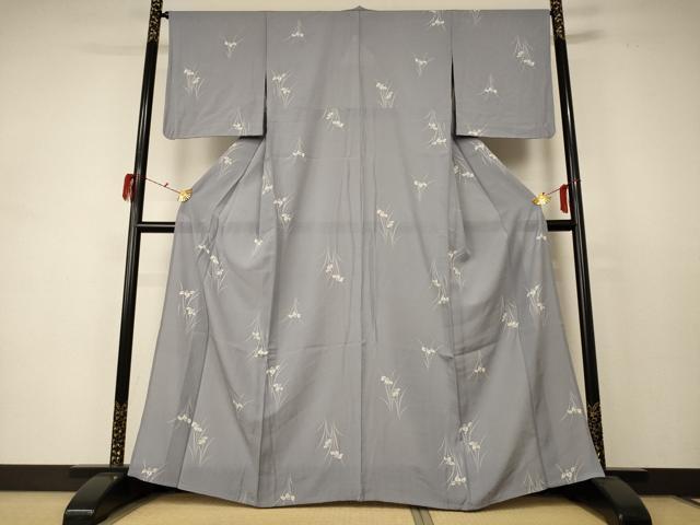 平和屋着物*夏物 小紋 絽 草花文 正絹 逸品 AABD4564jd
