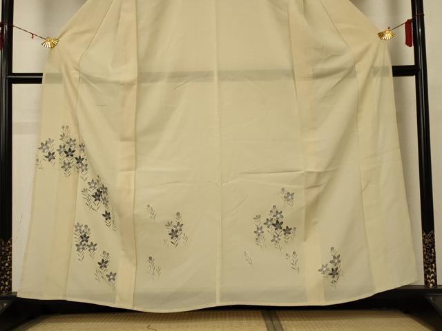 平和屋着物*夏物 訪問着 絽 草花文 銀彩 正絹 逸品 AABD4575jd