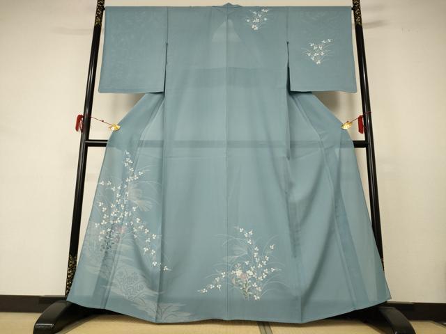 平和屋着物*夏物 訪問着 絽 草花文 正絹 逸品 AABD4587jd