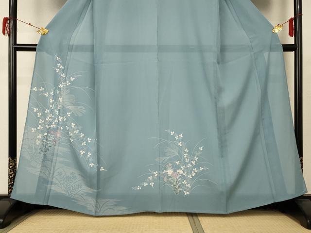 平和屋着物*夏物 訪問着 絽 草花文 正絹 逸品 AABD4587jd