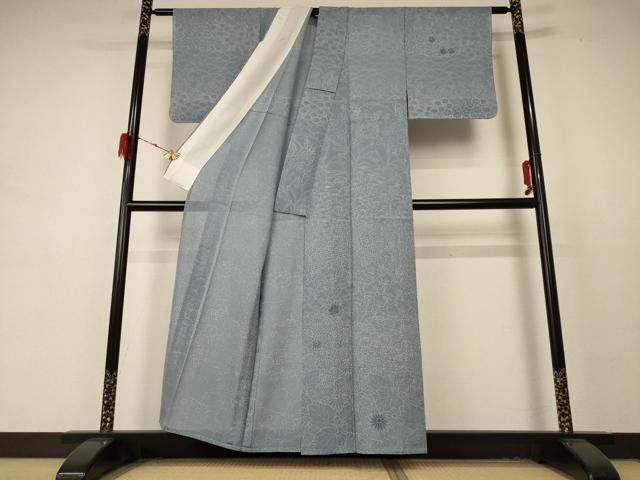 平和屋着物*夏物 小紋 絽 草花文 正絹 逸品 未使用 AABD4598jd