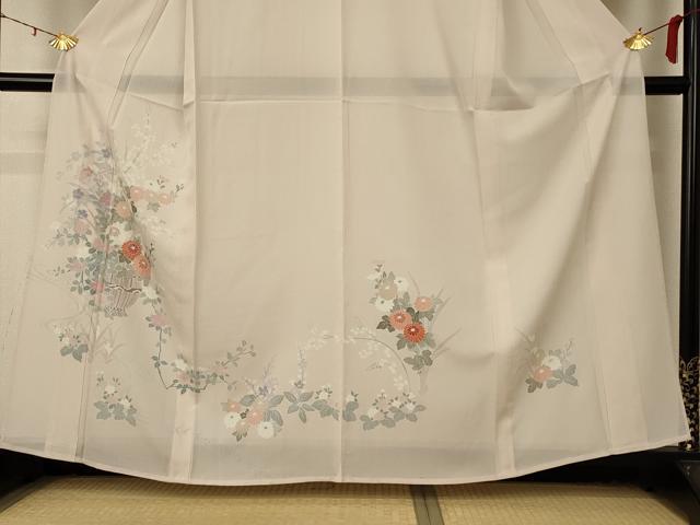 平和屋着物*夏物 訪問着 絽 飾花文 正絹 逸品 AABD4602jd