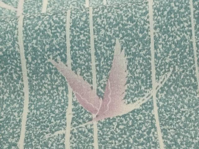 平和屋着物*夏物 小紋 紗 鶴 洗える着物 AABD4629jd