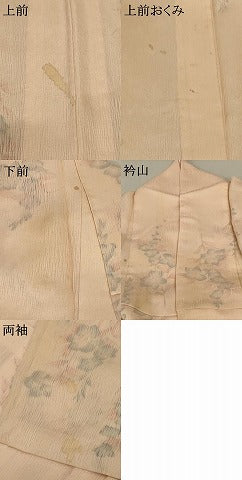 平和屋着物▽上質な小紋 無双 紗×絽 舞花文 正絹 逸品 AABD4640jd