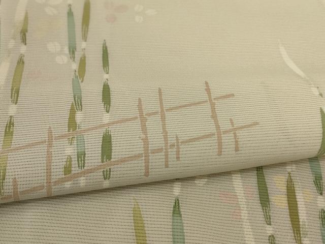 平和屋着物*夏物 訪問着 絽 草花文 正絹 逸品 AABD4642jd