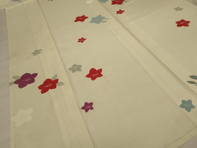 平和屋着物*夏物 小紋 絽 舞花文 正絹 逸品 AABD4653jd