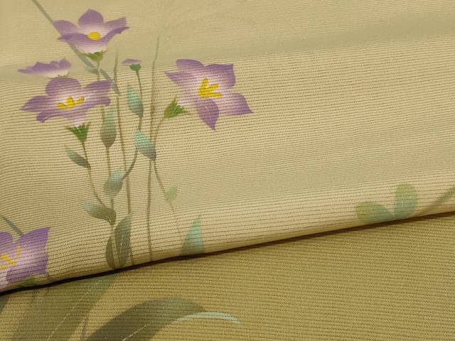平和屋着物*夏物 訪問着 絽 草花文 暈し染め 正絹 逸品 AABD4658jd