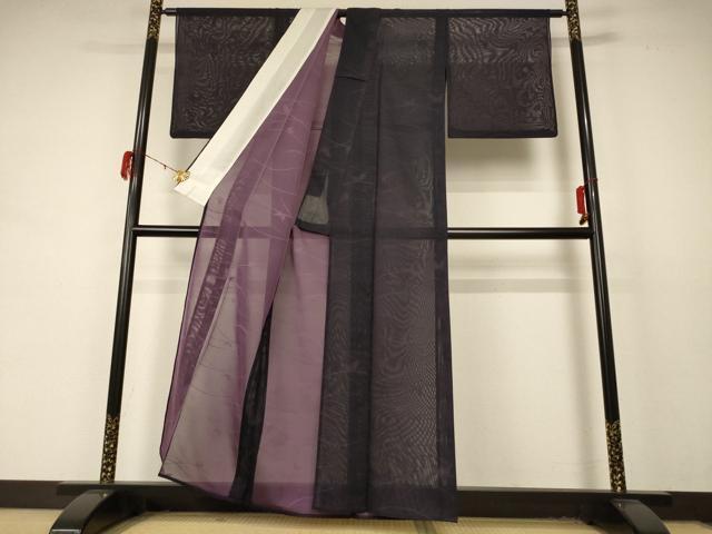 平和屋着物*夏物 小紋 紗 舞蝶芝文 正絹 逸品 AABD4663jd