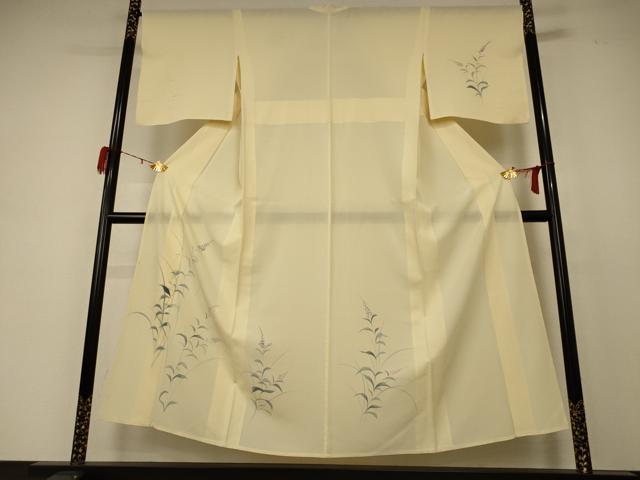 平和屋着物*夏物 訪問着 絽 手描き 草花文 正絹 逸品 AABD4675jd