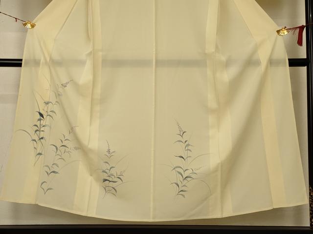 平和屋着物*夏物 訪問着 絽 手描き 草花文 正絹 逸品 AABD4675jd