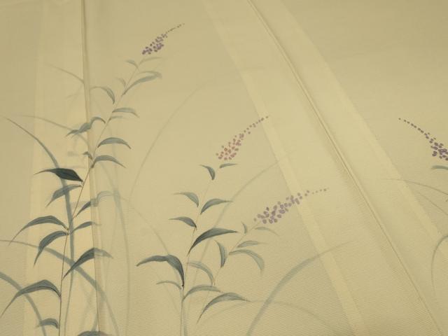 平和屋着物*夏物 訪問着 絽 手描き 草花文 正絹 逸品 AABD4675jd